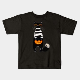 Halloween cat Kids T-Shirt